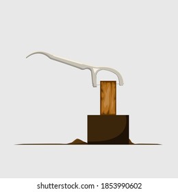modern toothpick as axe to cut the firewood 
