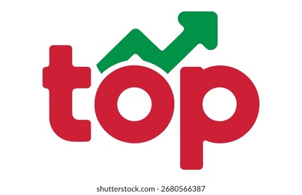 Modern top Icon And Text showcasing upward growth.	