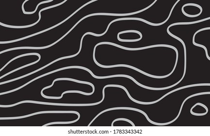 Modern topographic line contour map background, geographic grid map,design for packaging.Vector Illustration