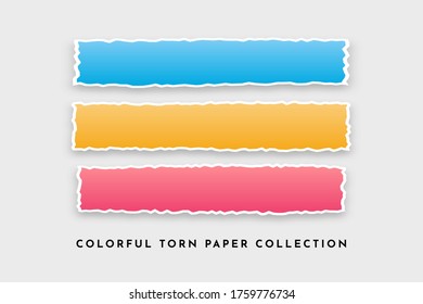 Modern Torn ripped paper background illustration template design. Vector Eps 10