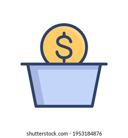 Modern total cart icon illustration