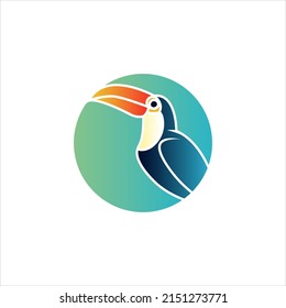 Modern toucan logo illustration design