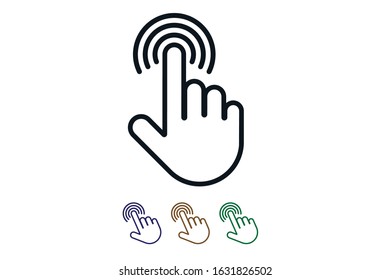 Modern touch icon, Human hand click, hand courser icon vector