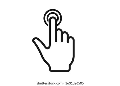 Modern touch icon, Human hand click, hand courser icon vector