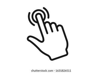 Modern touch icon, Human hand click, hand courser icon vector