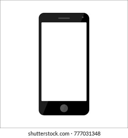 modern touch phone-smartphone-tablet, isolated on white background. Empty screen. Vector