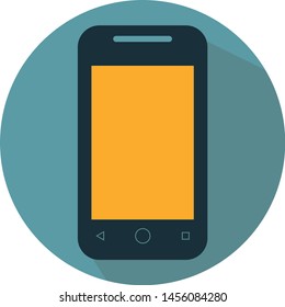 Modern touch screen smartphone icon isolated on white background