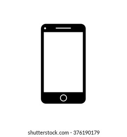 Modern touch screen smartphone icon isolated on white background