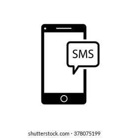 Modern touch screen smartphone icon isolated on white background