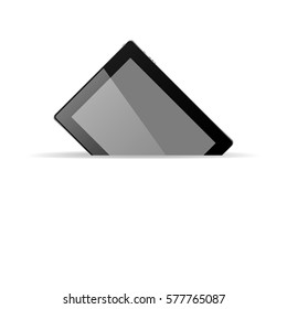 Modern touchscreen cellphone tablet smartphone isolated on background. vector