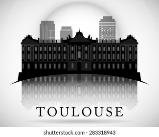 Modern Toulouse City Skyline Design. France