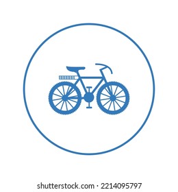 Modern tourist travel bicycle icon | Circle version icon |