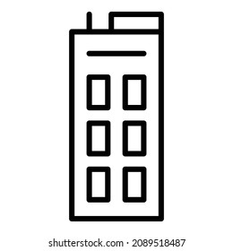 Modern Town Building Flat Icon Isolated On White Background