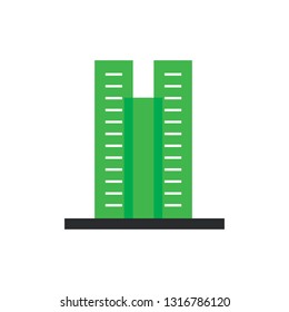 Modern town building icon