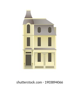 Modern Town House. Vector Illustration