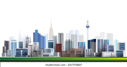 Modern town. Urban city scape.