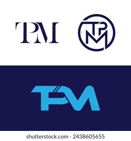 modern tpm latter logo design