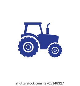 Icono de tractor moderno listo para sus diseños agrícolas o necesidades de proyectos agrícolas, que transmiten fuerza, confiabilidad y una conexión profunda con la tierra
