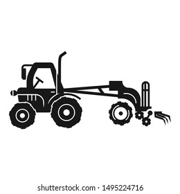 Modern tractor machinery icon. Simple illustration of modern tractor machinery vector icon for web design isolated on white background