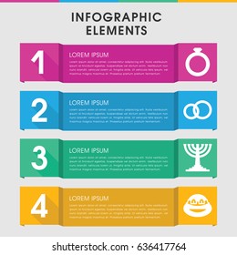 Modern tradition infographic template. infographic design with tradition icons includes ninja, menorah. can be used for presentation, diagram, annual report, web design.