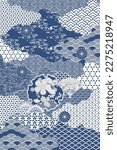 Modern traditional Japanese pattern background design