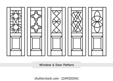 Modern Traditional Vintage Window and Door Pattern