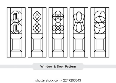 Modern Traditional Vintage Window and Door Pattern