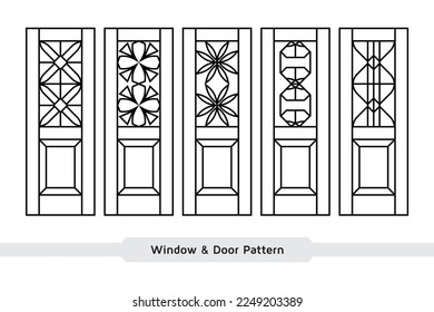 Modern Traditional Vintage Window and Door Pattern