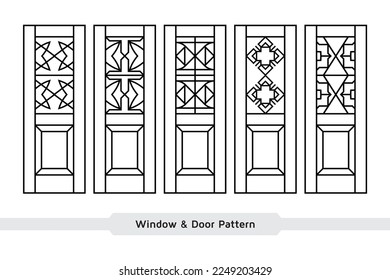 Modern Traditional Vintage Window and Door Pattern