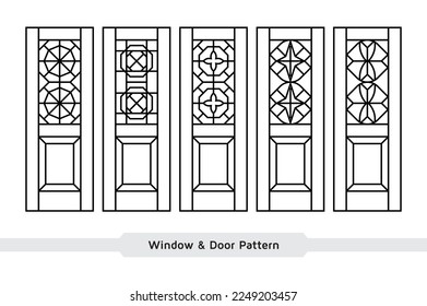 Modern Traditional Vintage Window and Door Pattern