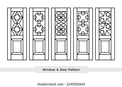 Modern Traditional Vintage Window and Door Pattern