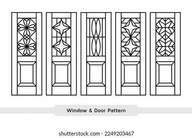 Modern Traditional Vintage Window and Door Pattern