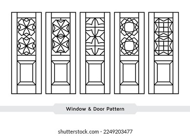 Modern Traditional Vintage Window and Door Pattern