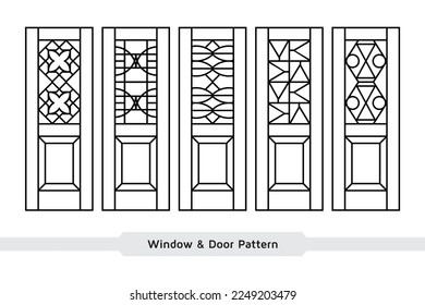 Modern Traditional Vintage Window and Door Pattern