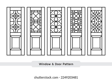 Modern Traditional Vintage Window and Door Pattern