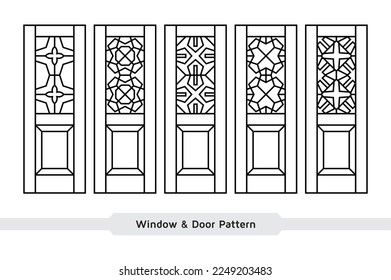 Modern Traditional Vintage Window and Door Pattern