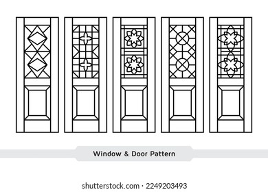 Modern Traditional Vintage Window and Door Pattern