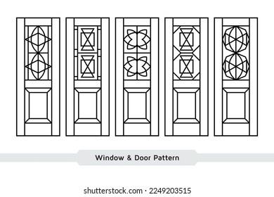 Modern Traditional Vintage Window and Door Pattern
