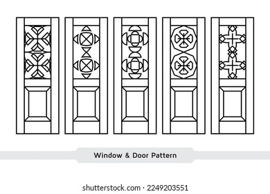 Modern Traditional Vintage Window and Door Pattern
