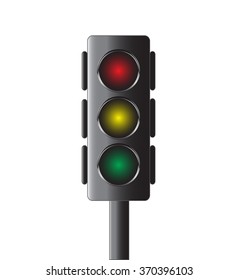 Modern traffic light, Vector illustration