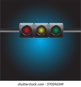 Modern traffic light, Vector illustration