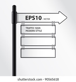  vector de señalización de tráfico moderno