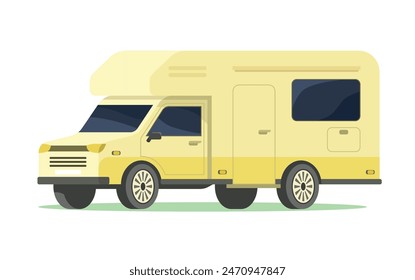 Modern trailer for travel and recreation. A car for going out and spending the night in nature.