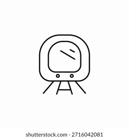 Vector moderno de la muestra del icono del frente del tren