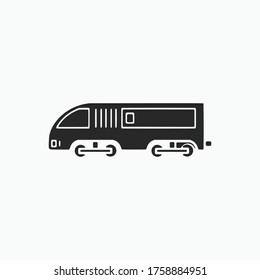 modern train  glyph vector illusion icon