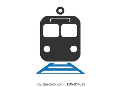 Modern train icon vector isolated