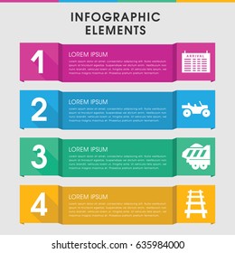 Modern train infographic template. infographic design with train icons includes arrival table, railway. can be used for presentation, diagram, annual report, web design.