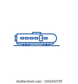 Modern train line icon concept. Modern train flat  vector symbol, sign, outline illustration.