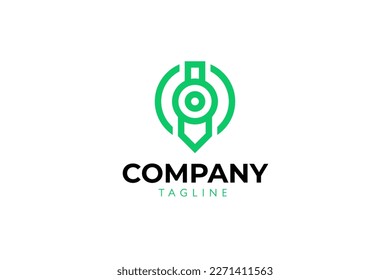 Modern train logo design. modern, minimalist, icon, Vector