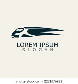 Diseño de imagen del logotipo del tren moderno modelo de icono del transporte ferroviario